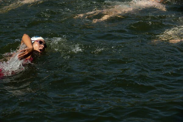 Soto swimming in Saguaro Lake.