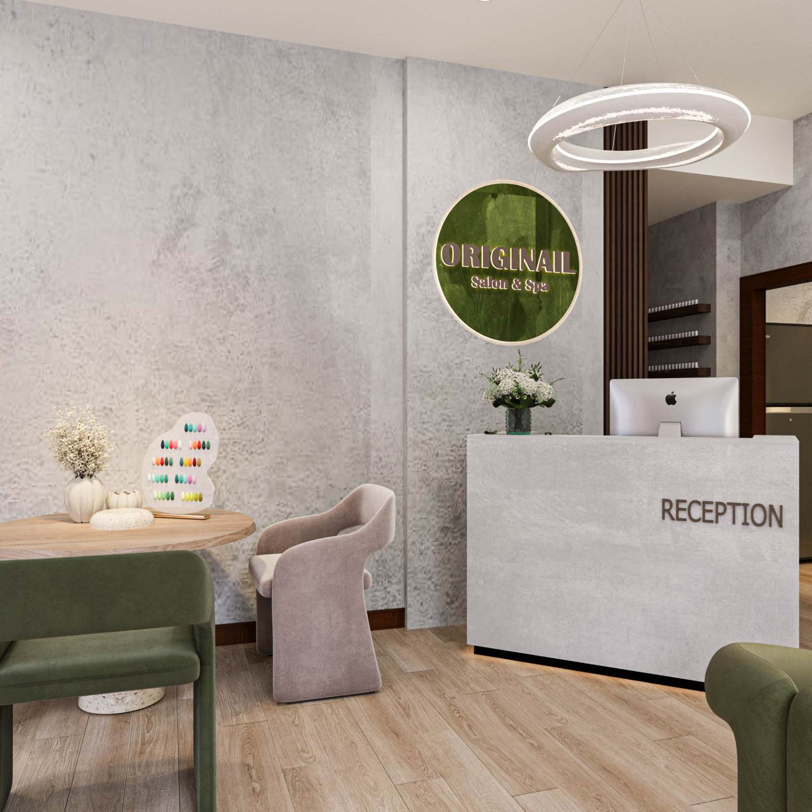 Mau nail salon design Texas hien dai