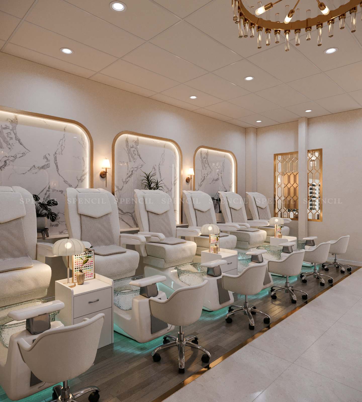 Thiet ke tiem nail tai Texas phong cach hien dai