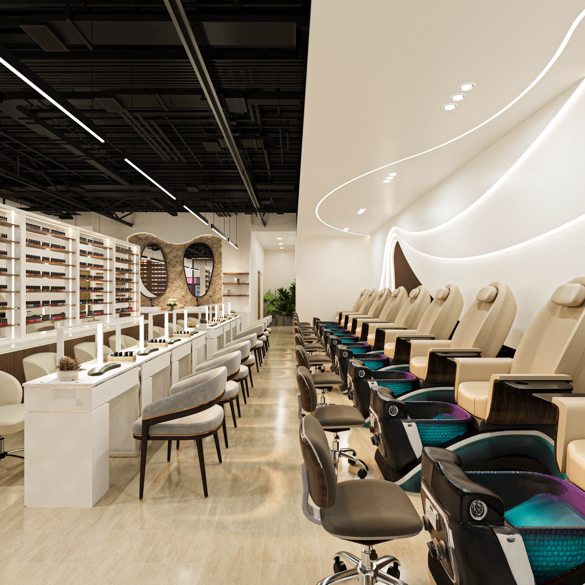 Layout thiết kế tiệm nail Georgia 
