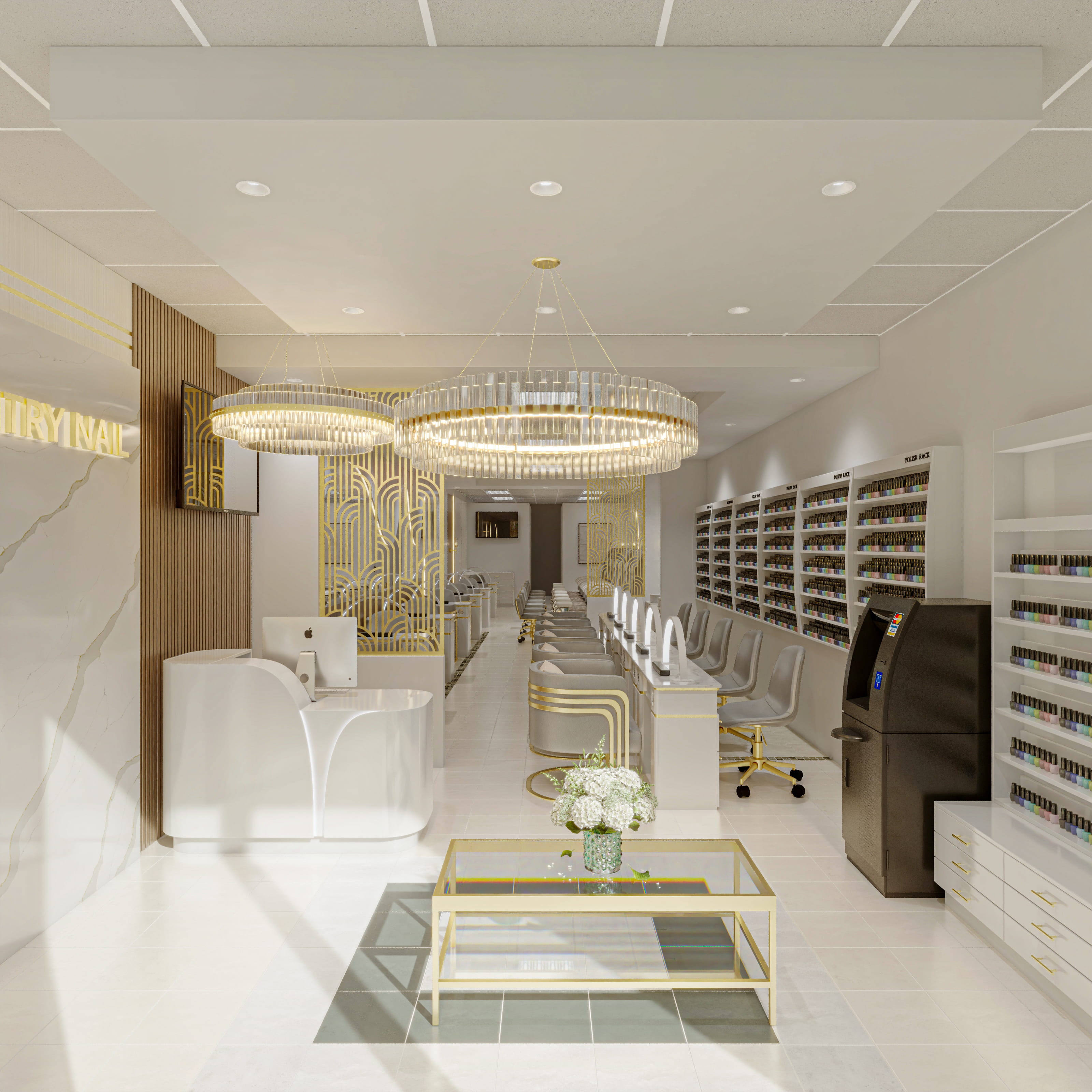 Remodel tiệm nail tại Mỹ - cải tạo nội thất trước và sau - dự án Spencil
