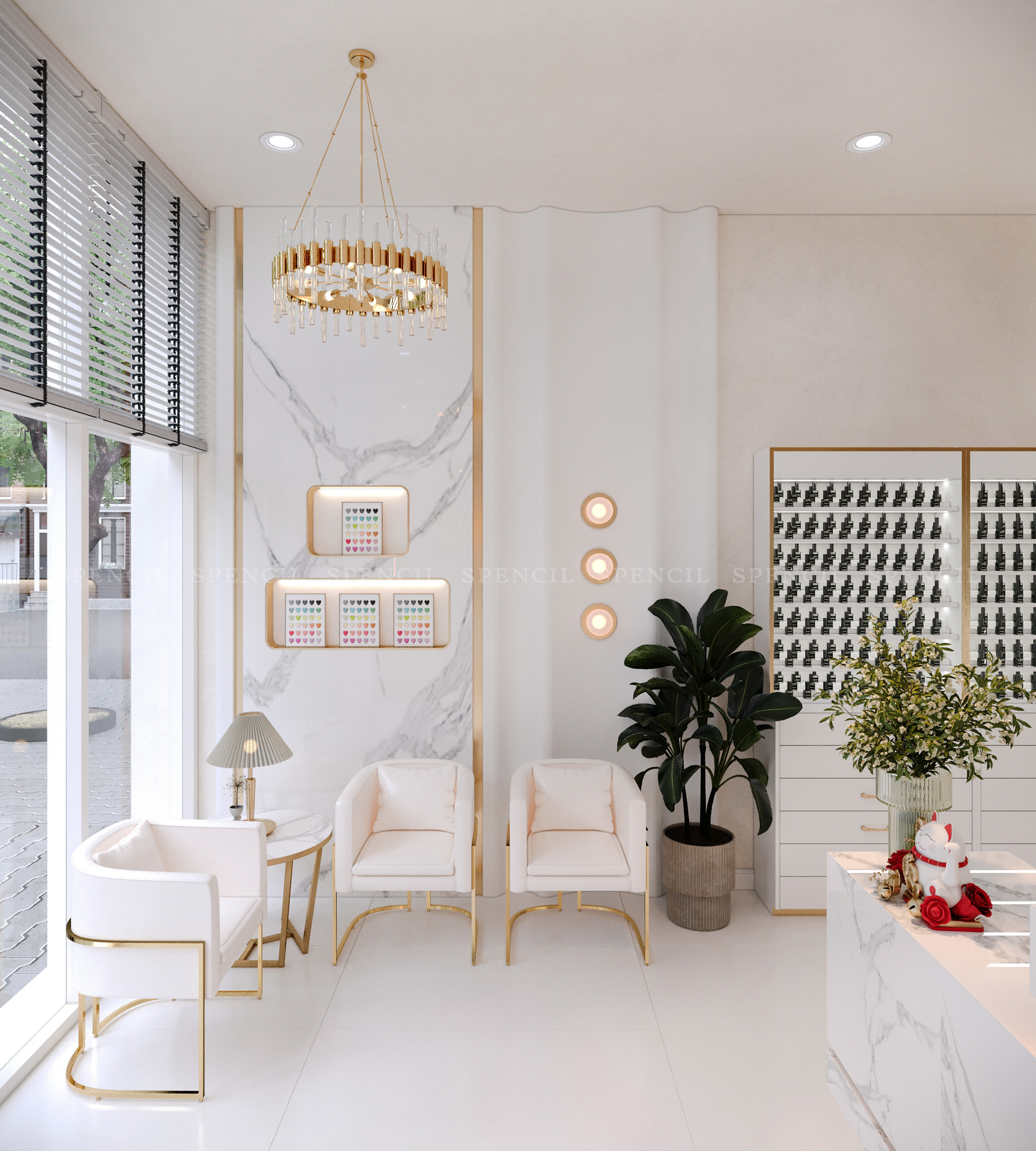 Chi tiết vật liệu tiệm nail Hàn Quốc