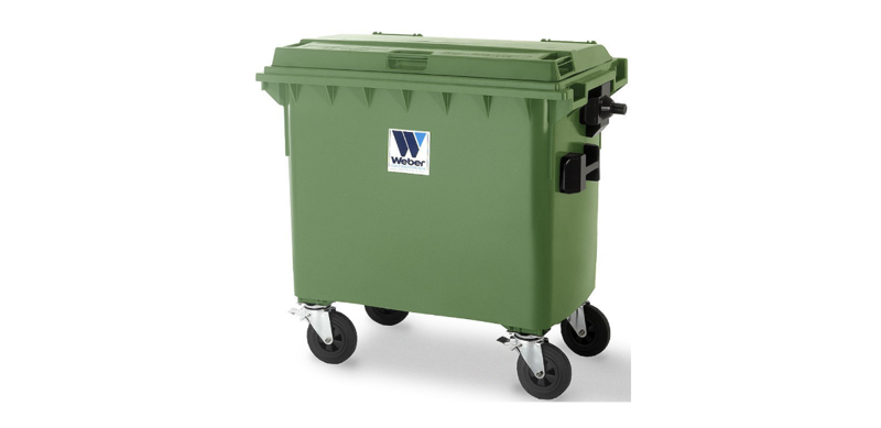 Weber trilledunk 660 liter med hjul.