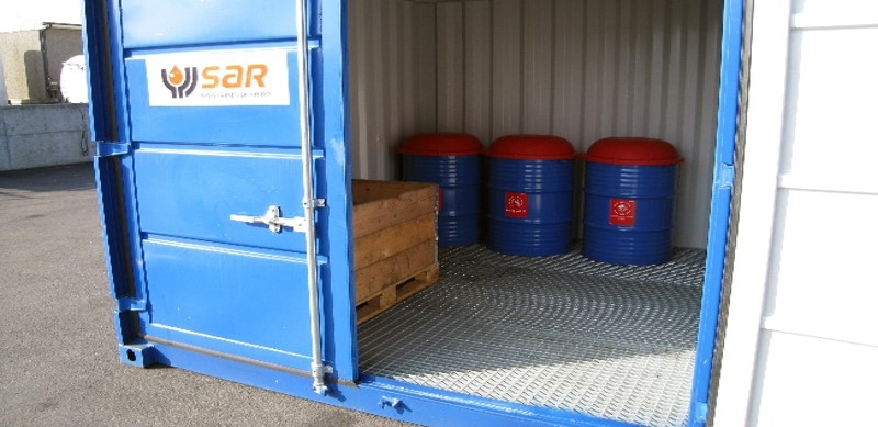 Miljøcontainer 10 ft m oppsamlingskar