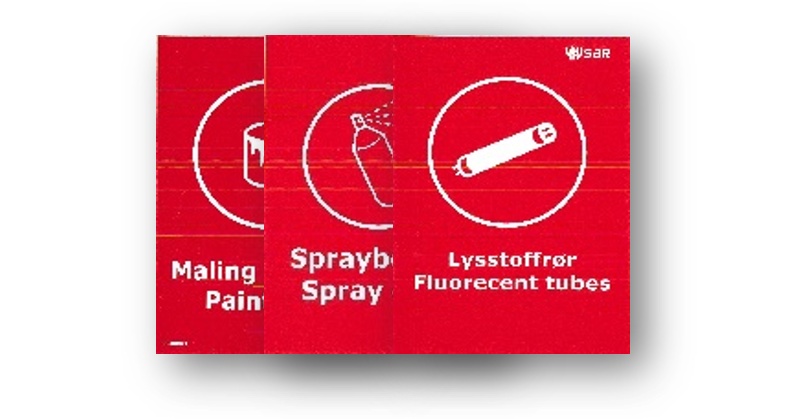 Klistermerker for farlig avfall