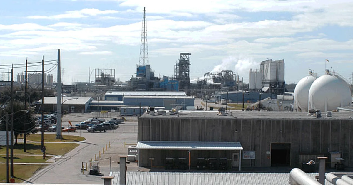 Pasadena, Texas petrochemical plant skyline