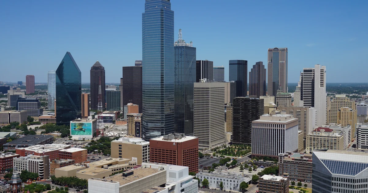 Dallas, Texas downtown skyline from Reunion Tower