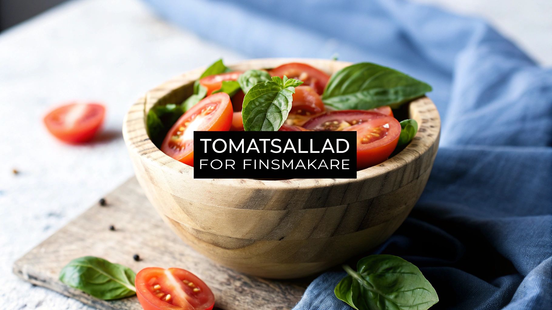 Tomatsallad med basilika för finsmakare