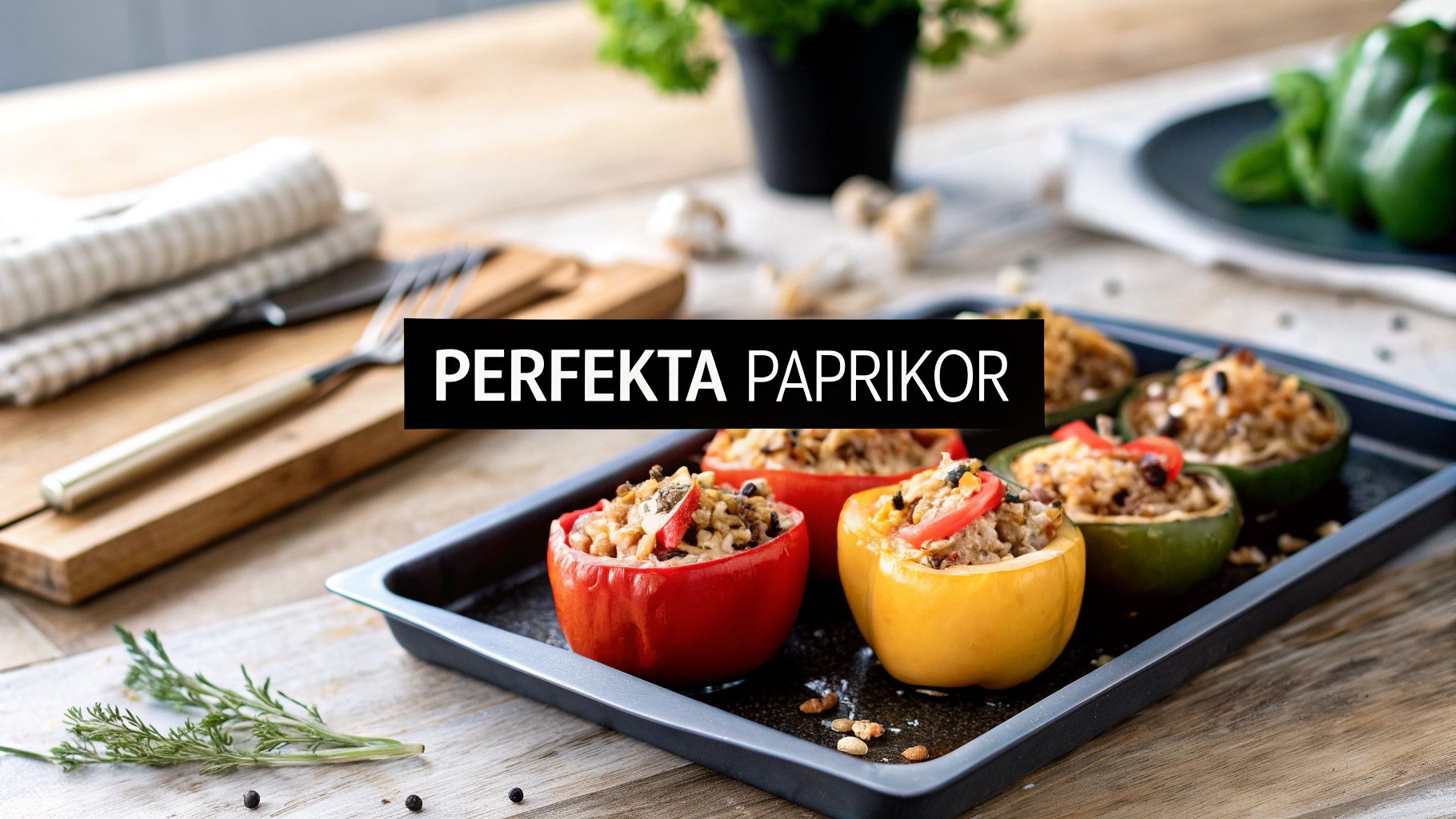 Fyllda paprikor i ugn som alltid blir perfekta