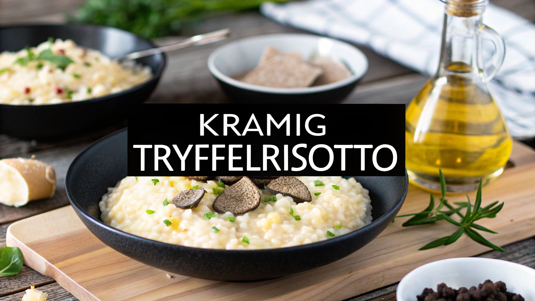 Krämig risotto med tryffel för hemmakockar