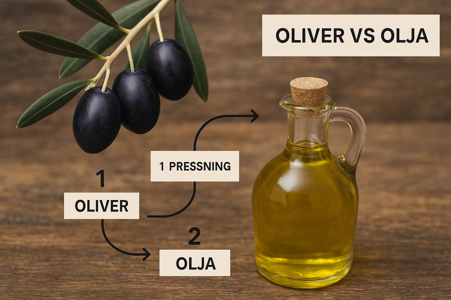 Infographic about oliv och olja