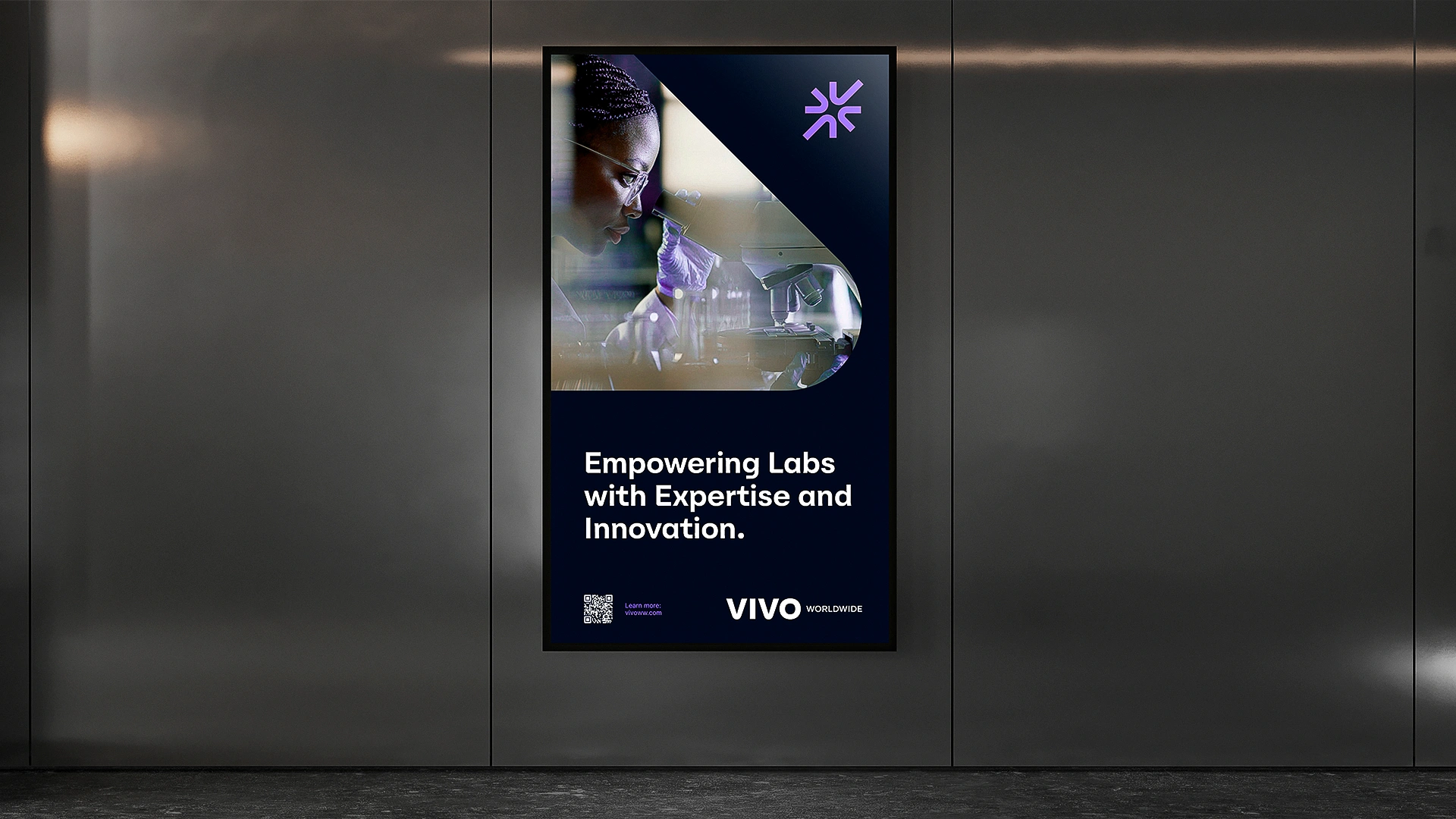 Vivo Worldwide brand identity in application