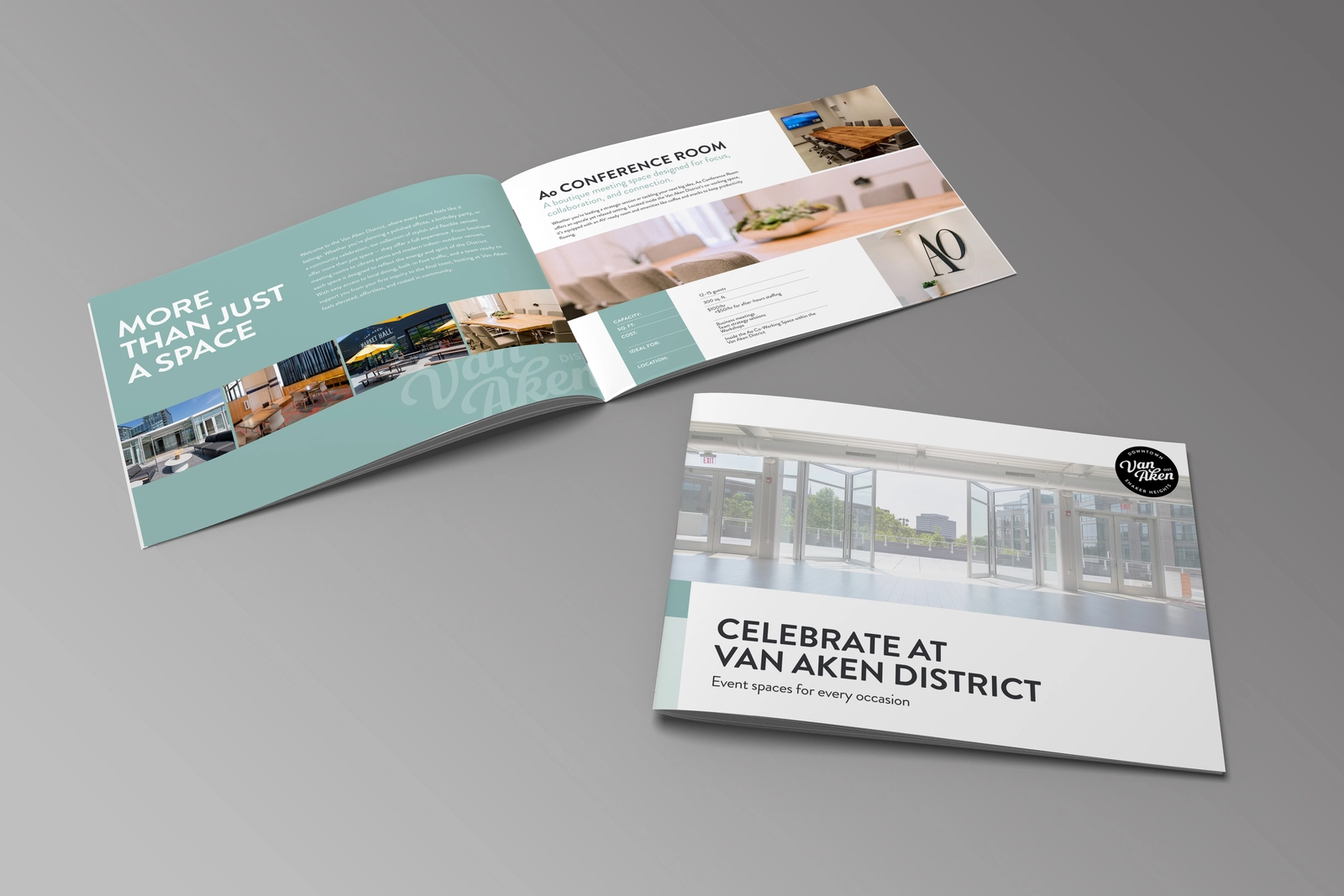Van Aken District event venue brochure and campaign collateral