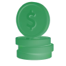 Simple green icon of a person with round head and torso.