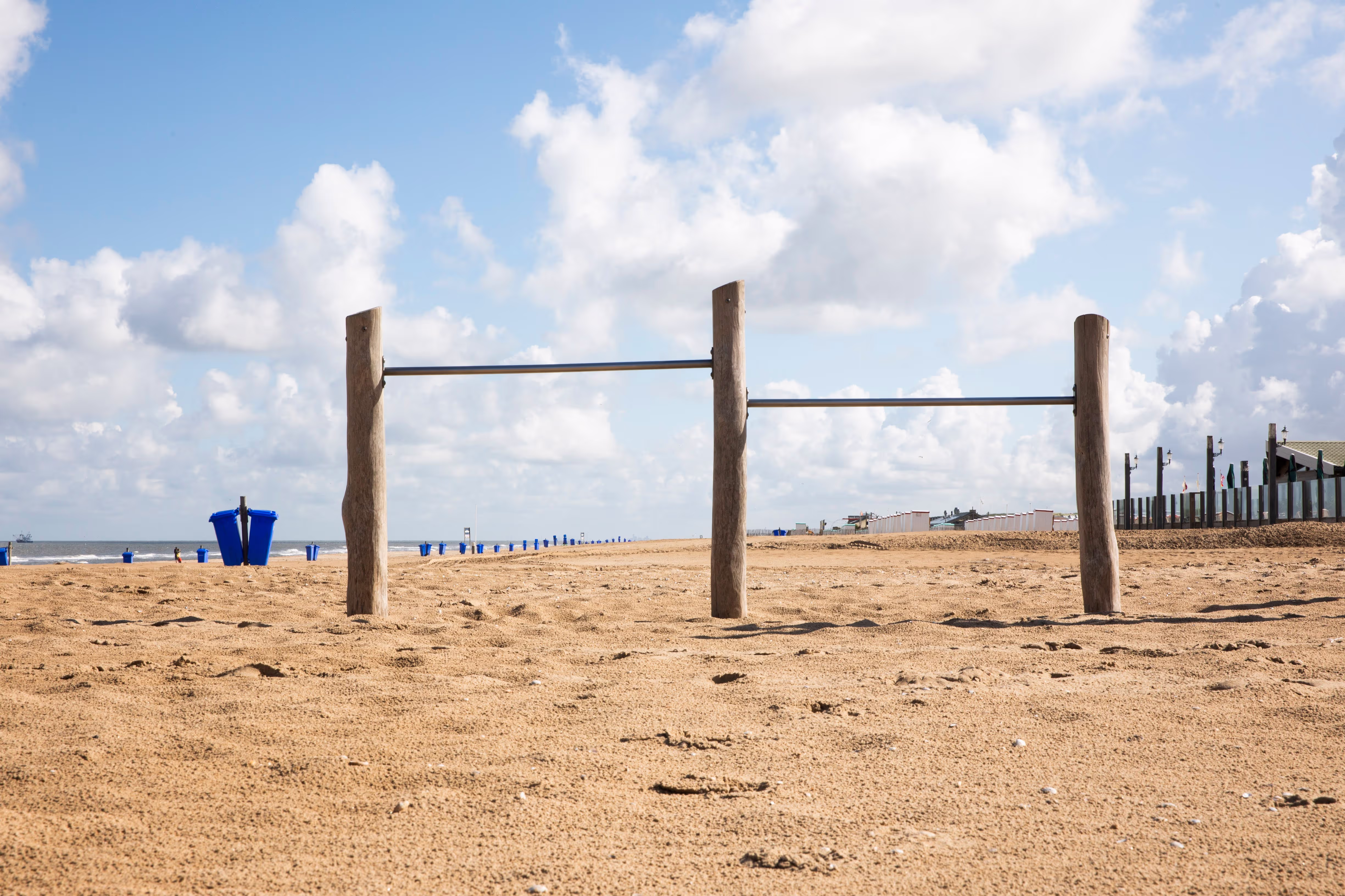 Klimrek op het strand.