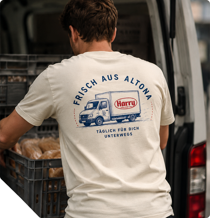 T-shirt with company logo