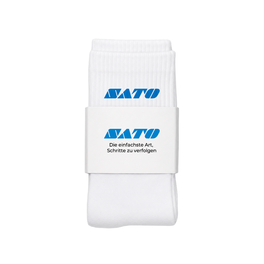 Sport socks with company logo, SATO example