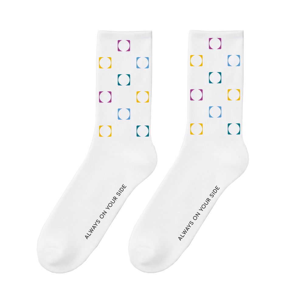 Office socks with company logo, onOffice example