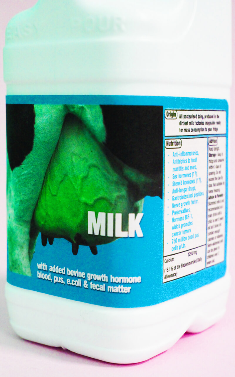 Milk, sculpture, mixed materials, 2015