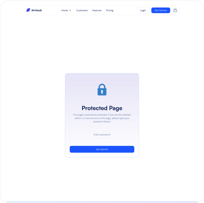 AirVault webflow template image