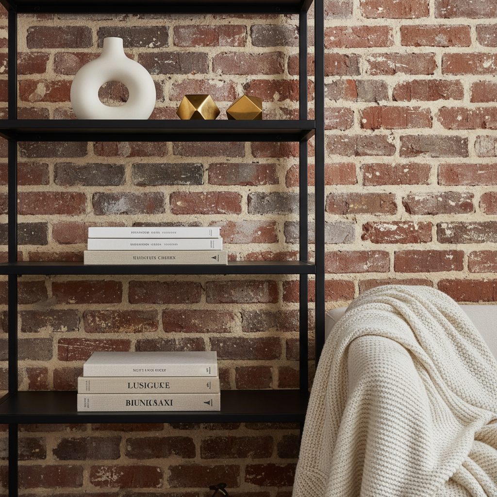 Modern kitchen with concrete countertops and wooden accents