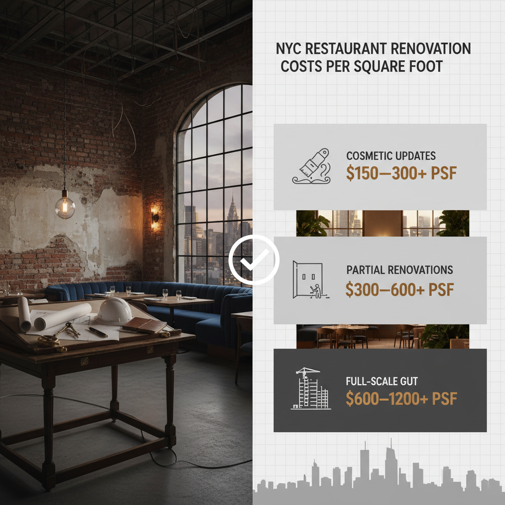 Modern restaurant interior with warm lighting