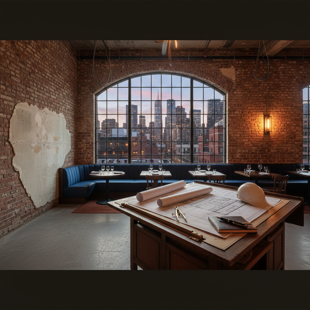 Elegant restaurant dining area with modern decor