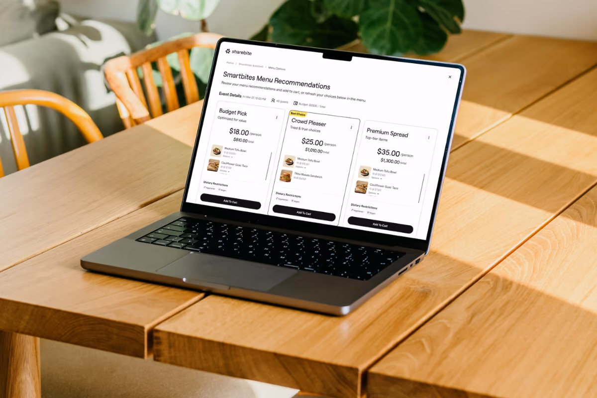 easy way to search restaurant menus for catering