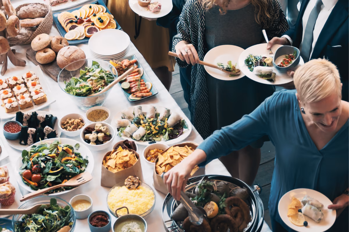 rotating local restaurant selections