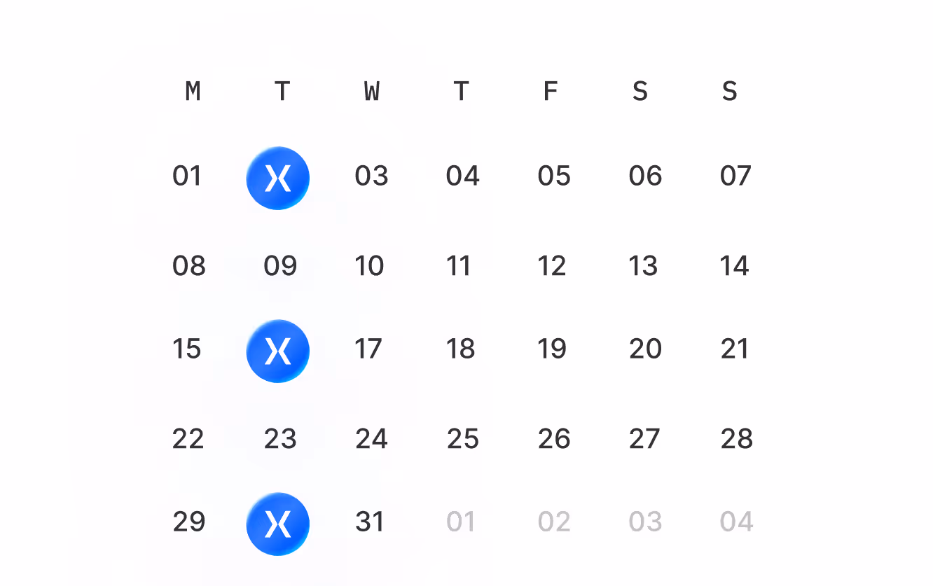 SIGNALS Bi-weekly Office Hours calendar – Direct access to strategic advisory and Q&A sessions with the RESULTEX startup studio team for expert feedback.