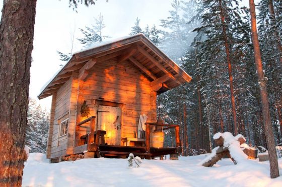 Log house builder expands his craft to smoke sauna construction.