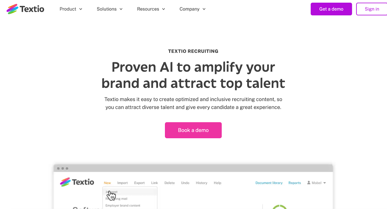 Textio AI tool for inclusive recruiting content