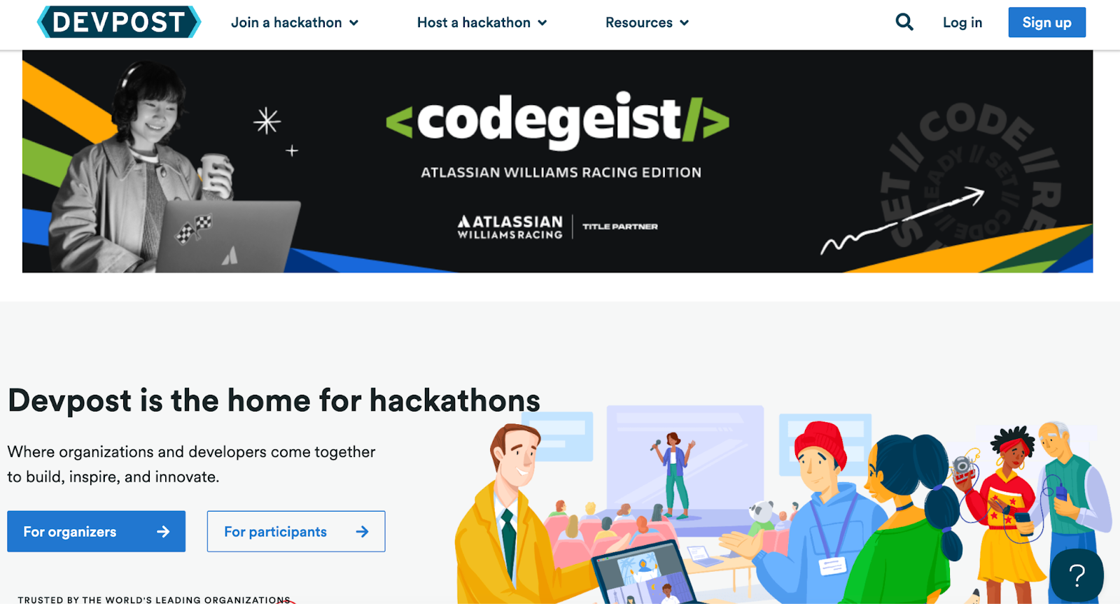 Devpost platform for finding and engaging developers