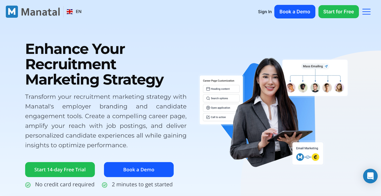 Manatal platform for recruitment marketing strategy