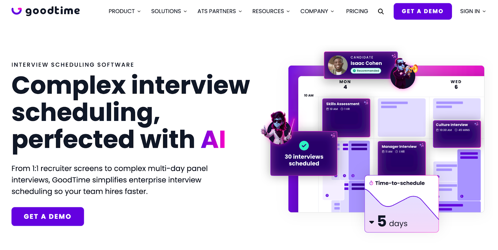 Sync with your ATS to create static links for scheduling interviews