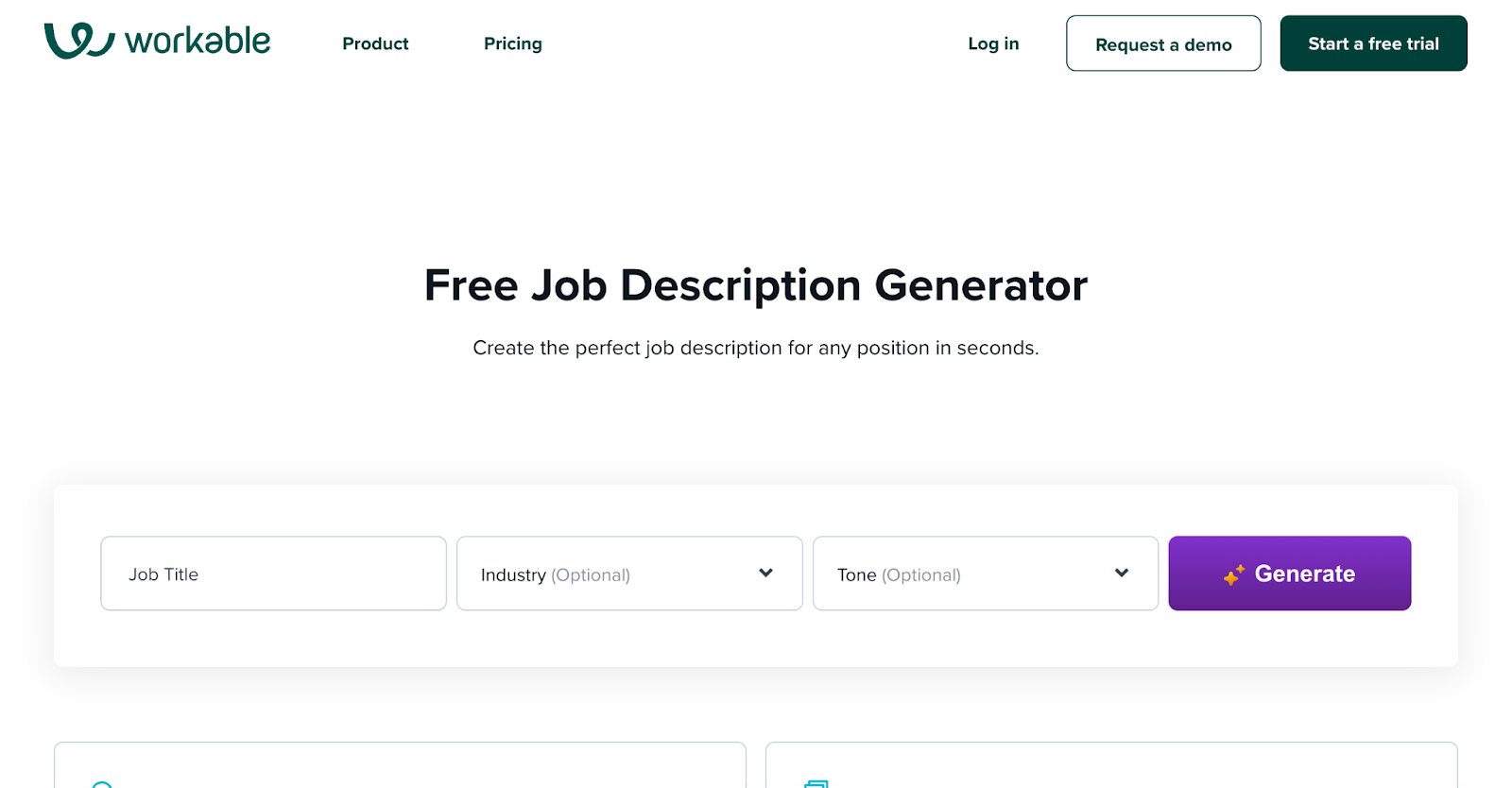 Generate precise job descriptions with Workable software