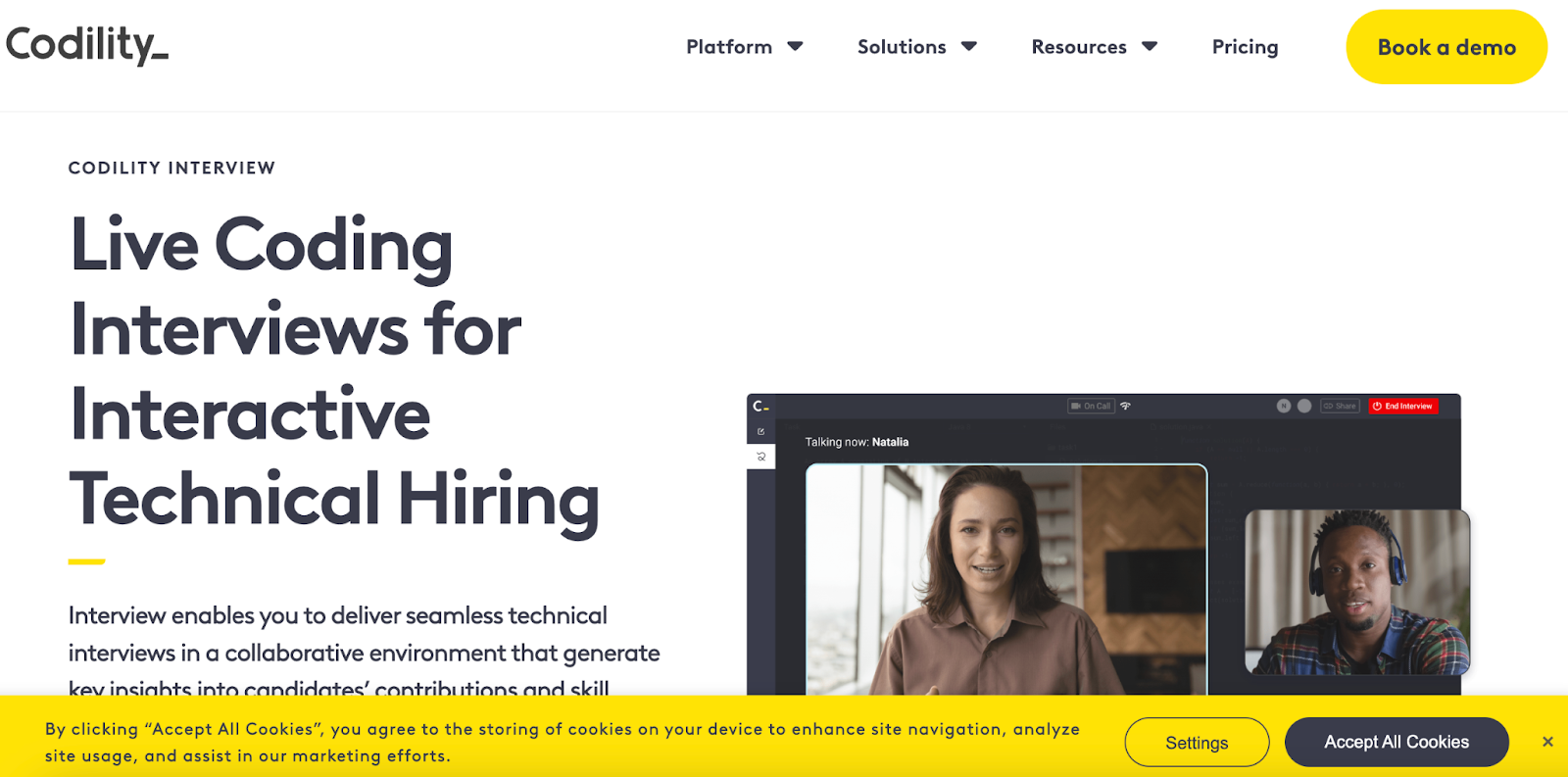 Offer seamless technical interviews in a collaborative environment