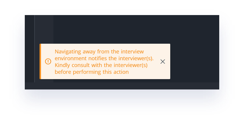 FaceCode candidate view showing the coding editor and video panel during a live interview session