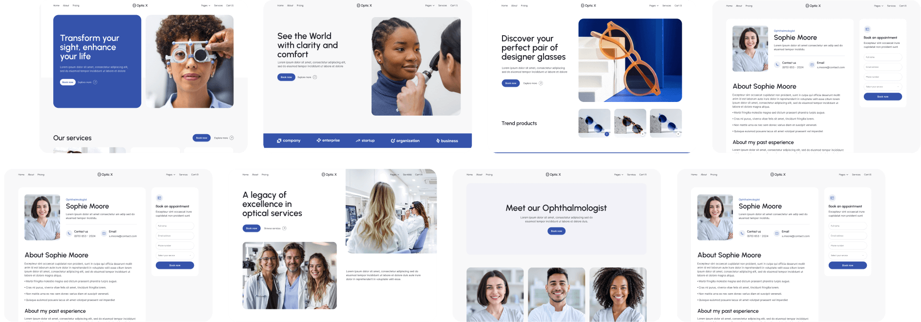 Optic X - Brix Banner Optician - Webflow Template