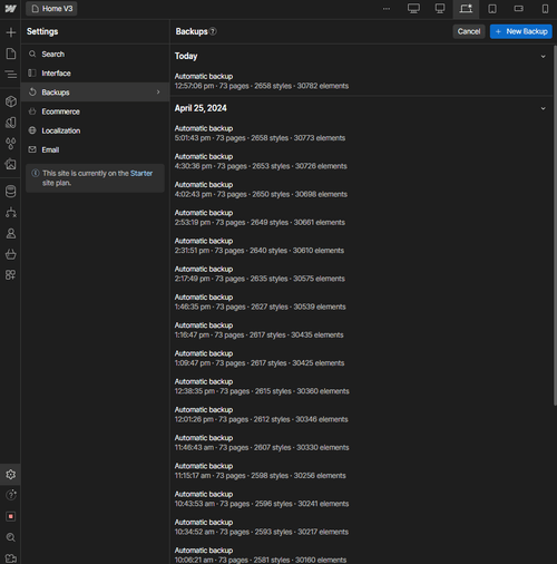Optic X Webflow Template And UI Kit Backups