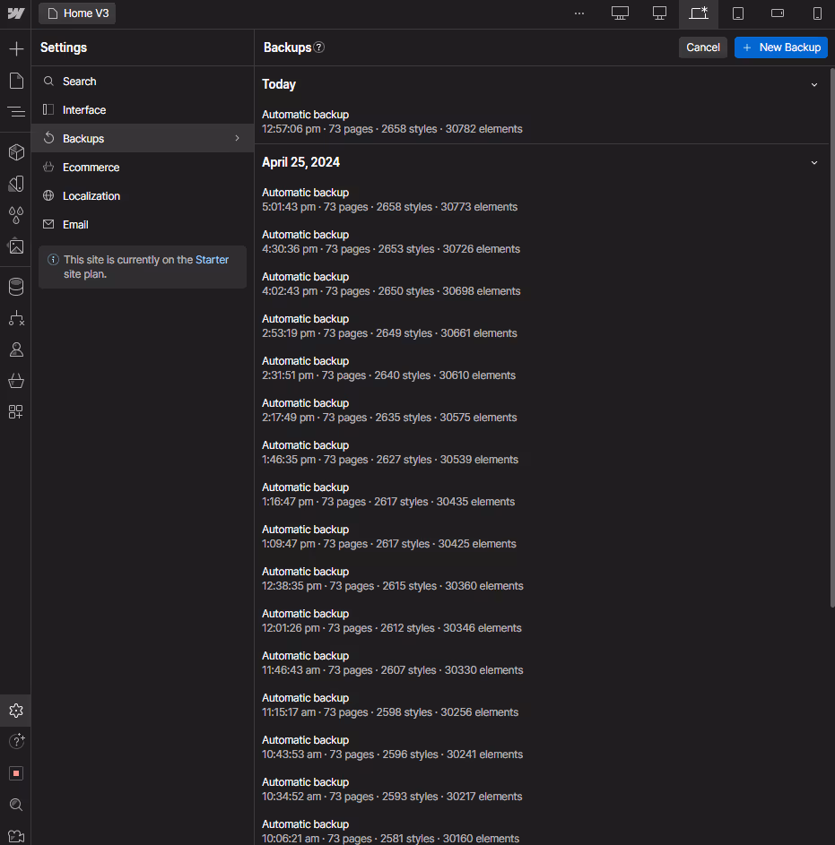 Optic X Webflow Template And UI Kit Backups