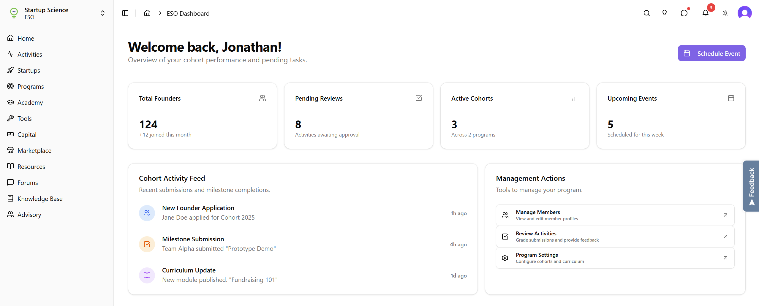 ESO Dashboard Overview