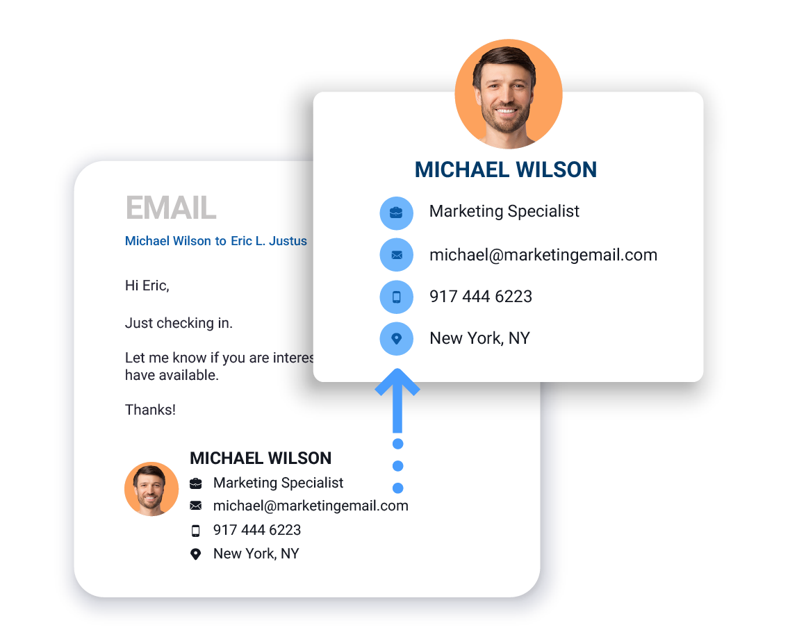 Parse email signature example