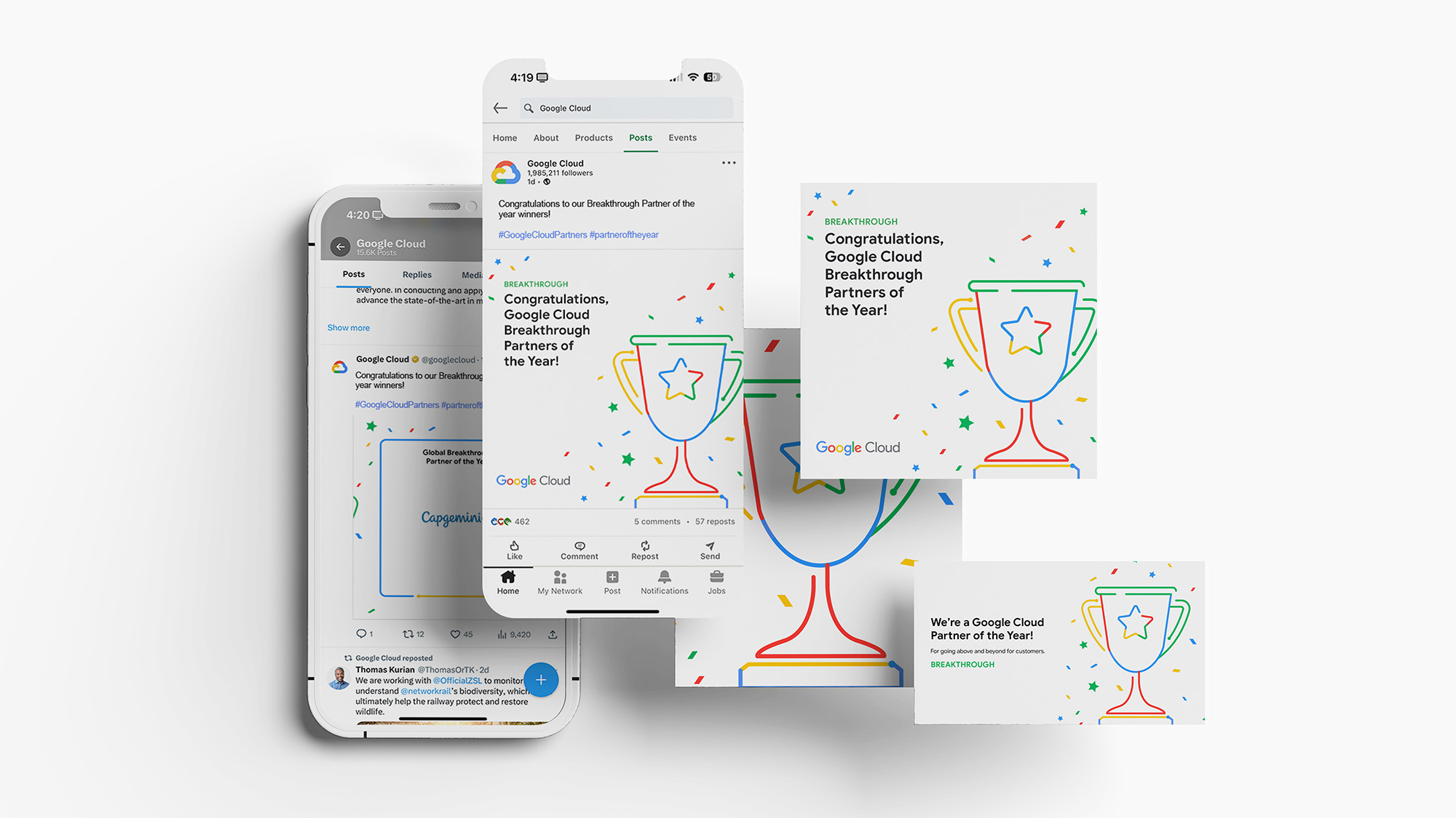 image of social media posts