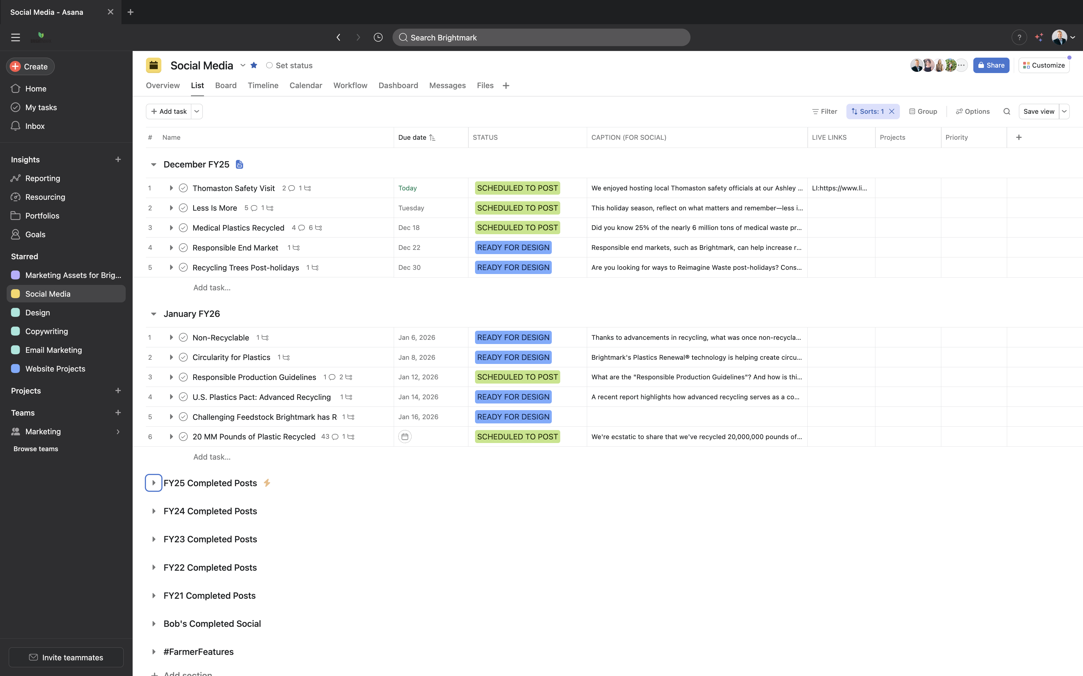 Dashboard mockup