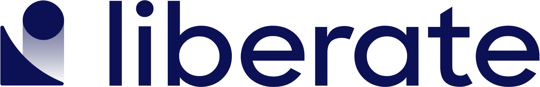 Liberate brand logo with a stylized abstract shape followed by the word 'liberate' in lowercase letters.