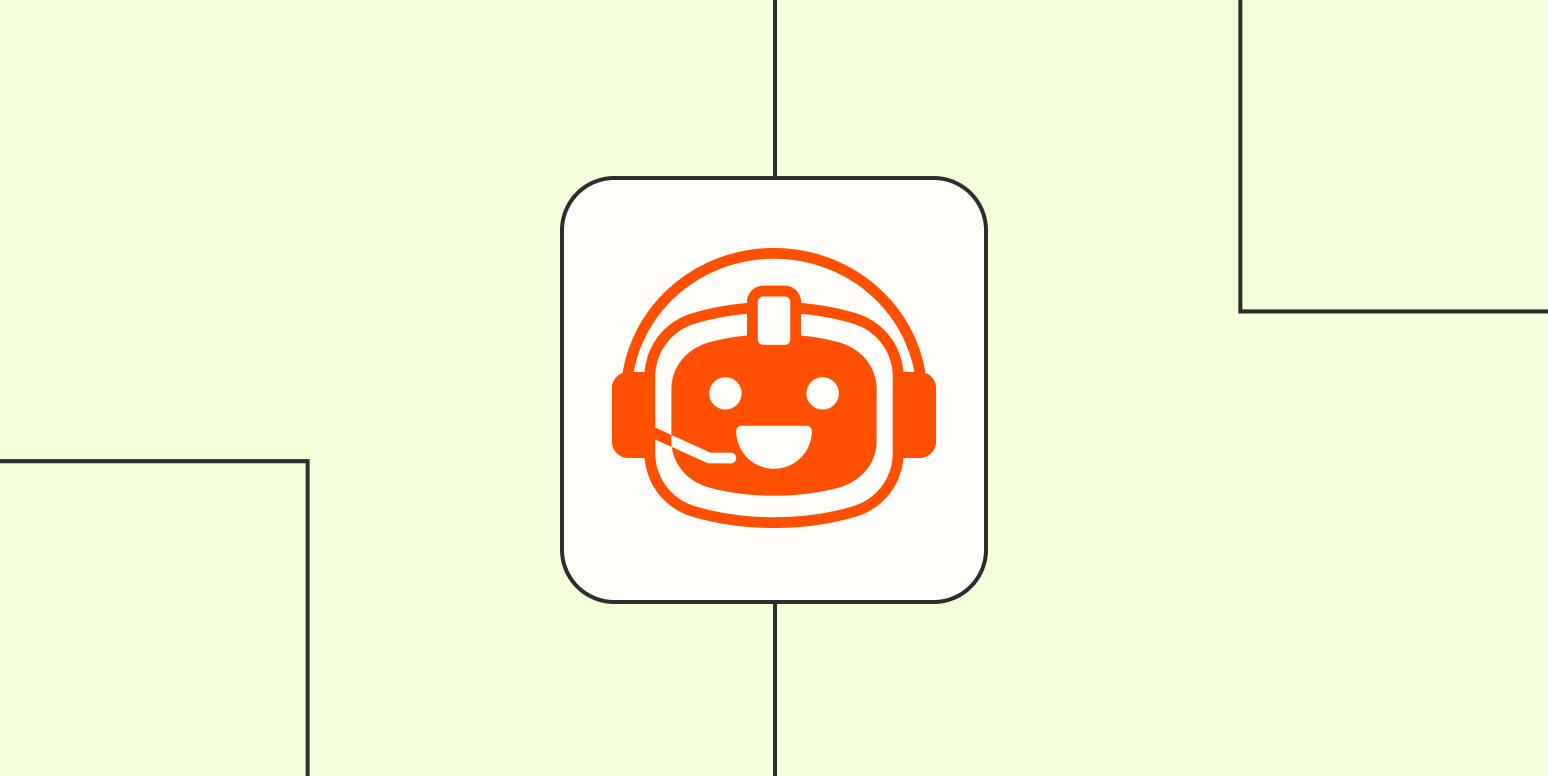 AI assistant concept with Zapier interface
