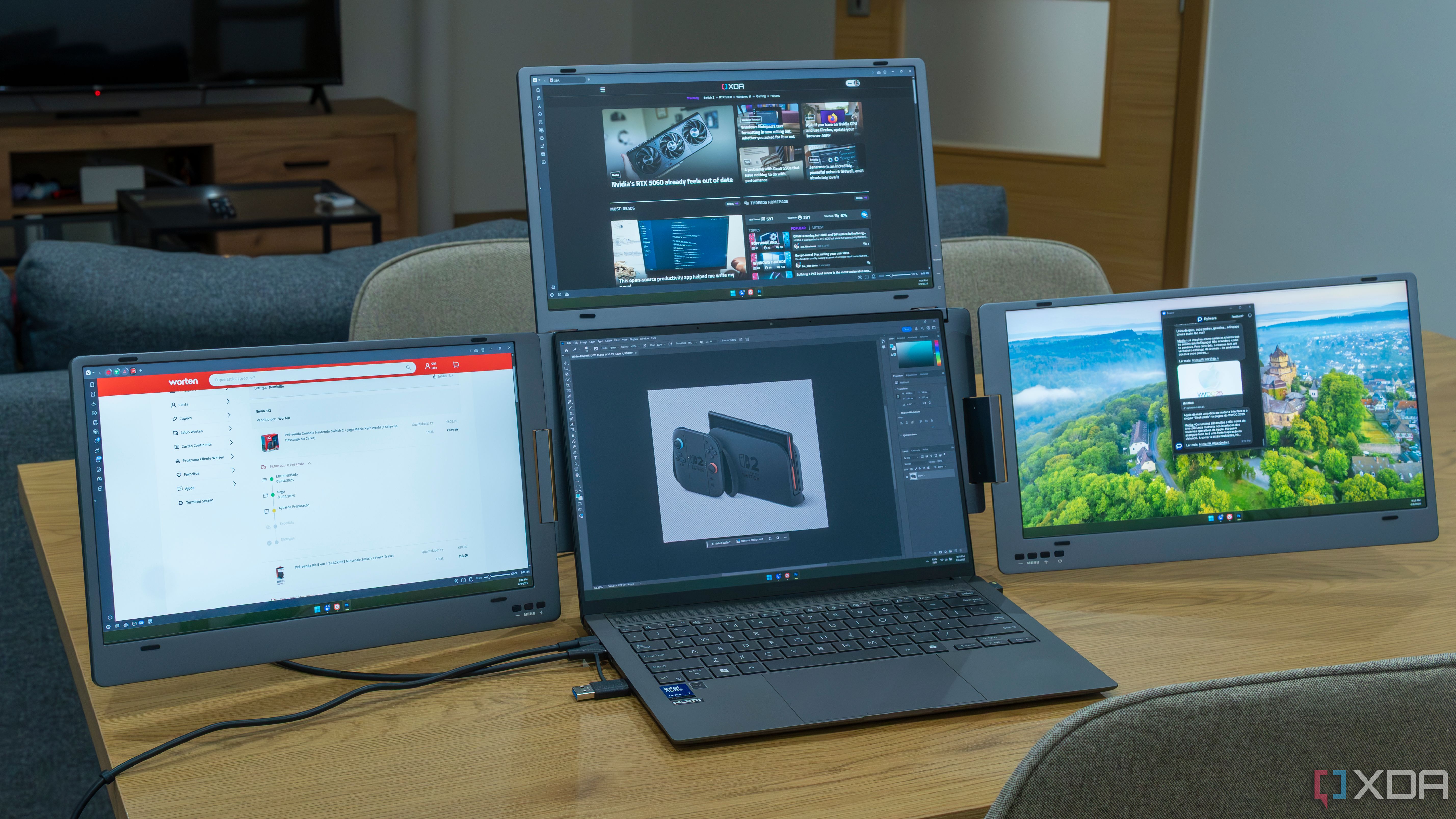Triple Boost 14 Pro portable monitor setup