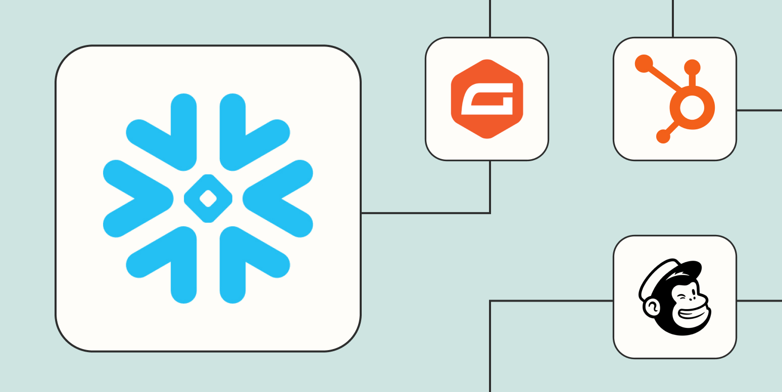 Zapier and Snowflake integration graphic
