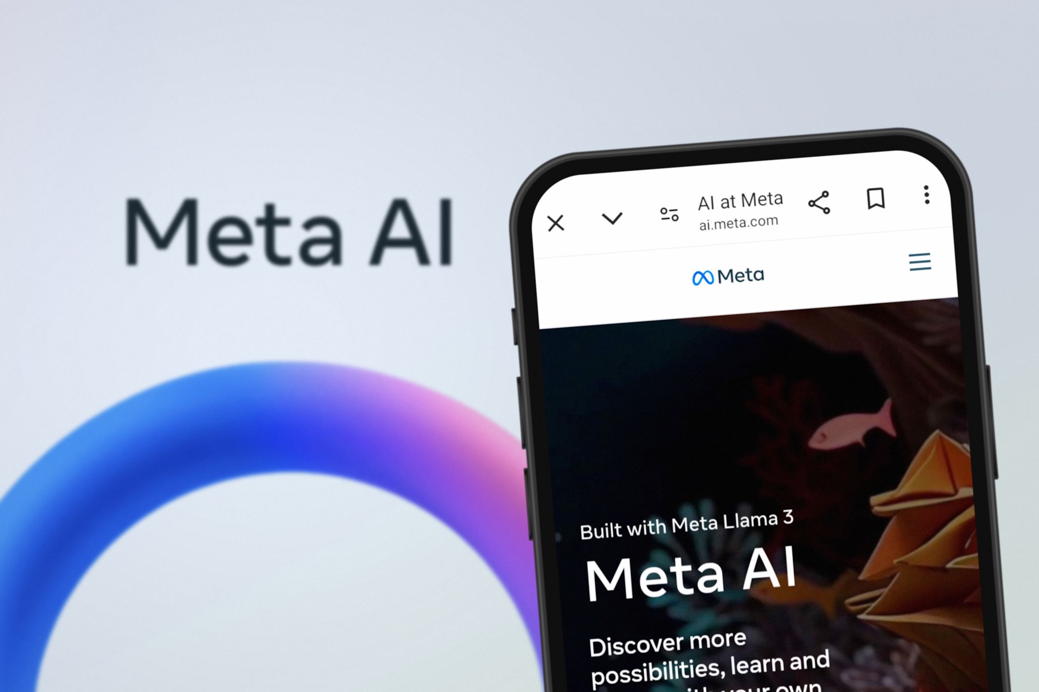 Meta AI chat on phone and computer screens